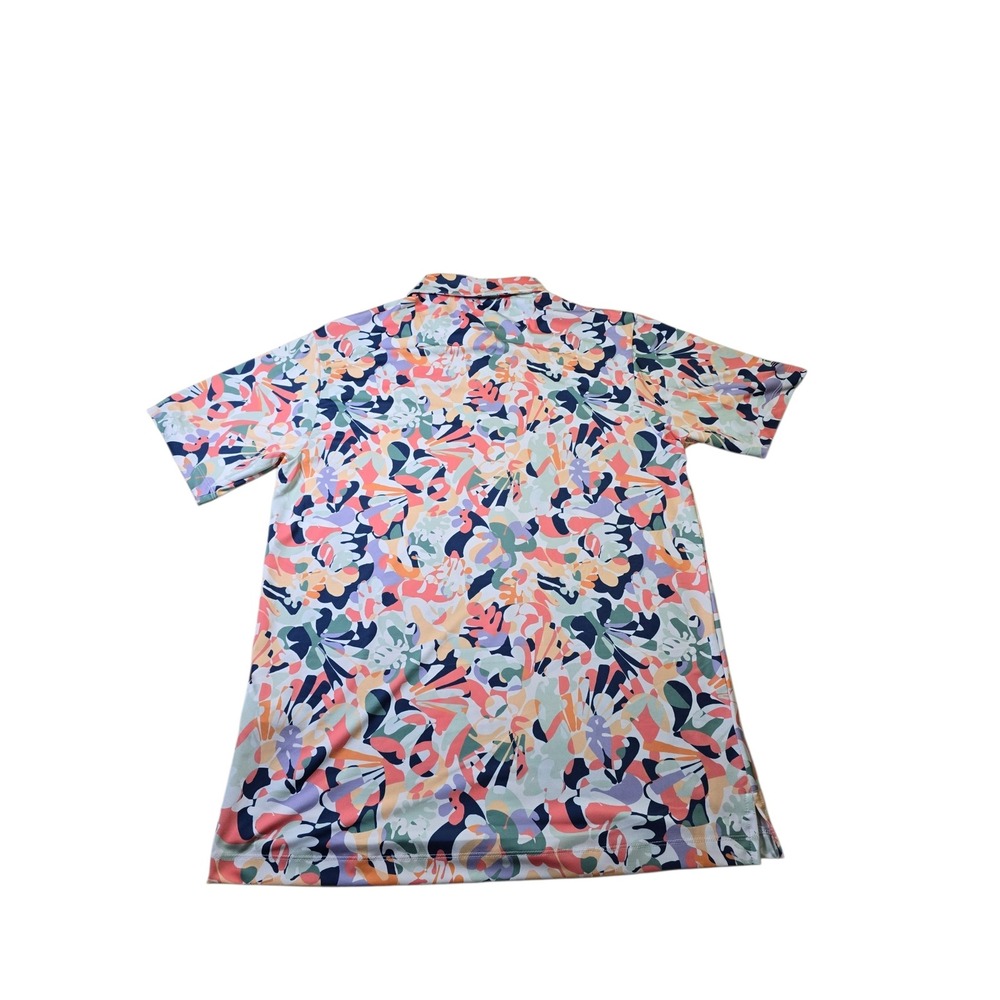 NWT Bad Birdie Polo Shirt M Colorful Abstract Pattern - Picture 6 of 9